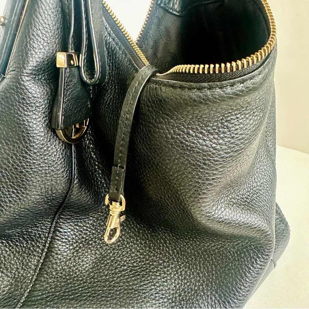 🥂SOLD🥂Vintage Michael Kors Bowery Black Boho Pebbled Leather Shoulder Bag Purse - Picture 10 of 14